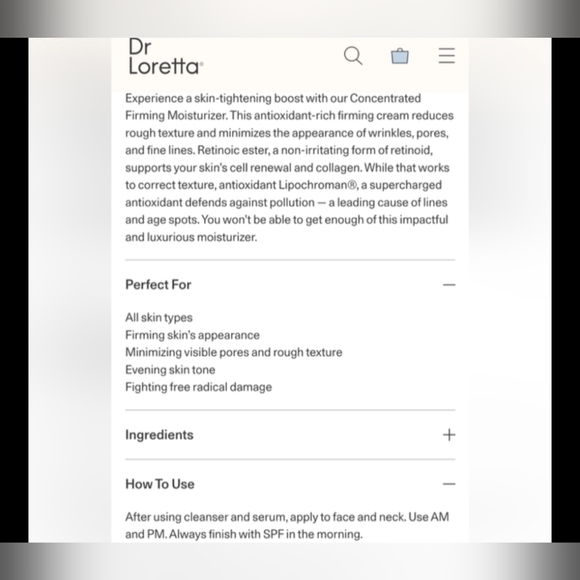 5/75$ DR. LORETTA Concentrated Firming Moisturizer - Picture 10 of 11